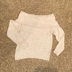 Divided Off-Shoulder Sweater // Cream // Size S
